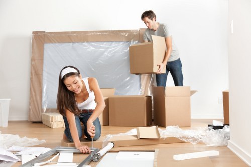 Commercial moving team planning an office relocation in Chadwell Heath