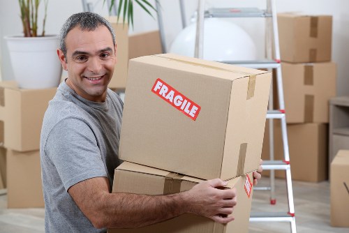 Moving team assisting with a home relocation in Chadwellheath