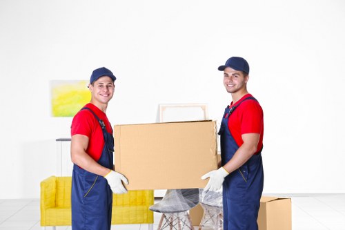 Removal van and moving boxes for a house move in Chadwell Heath