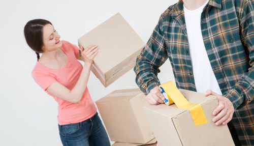Removal van loading domestic items for a local move
