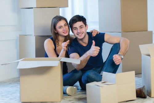 Local office moving team handling business furniture in Chadwellheath
