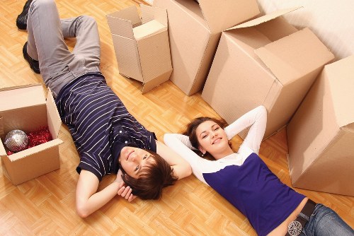 Furniture and boxes being loaded for removals in Chadwellheath
